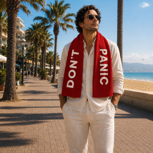 DON’T PANIC TOWEL - Badetuch rot