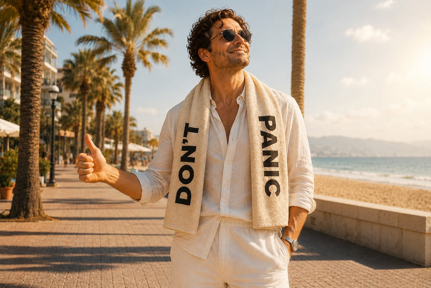 DON’T PANIC TOWEL - Beach towel sand